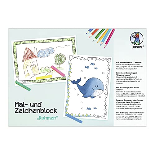 ursus-4909200f-mal-zeichenblock-rahmen-din-a5-ausmal-block-18-seiten-220-g-m image 3