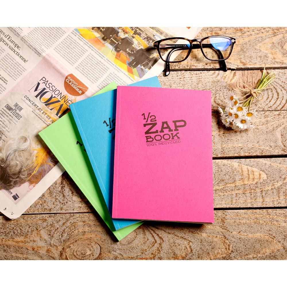 clairefontaine-8348c-skizzenblock-1-2-zap-book-din-a6-blanko-80-blatt-farbig-sor image 3