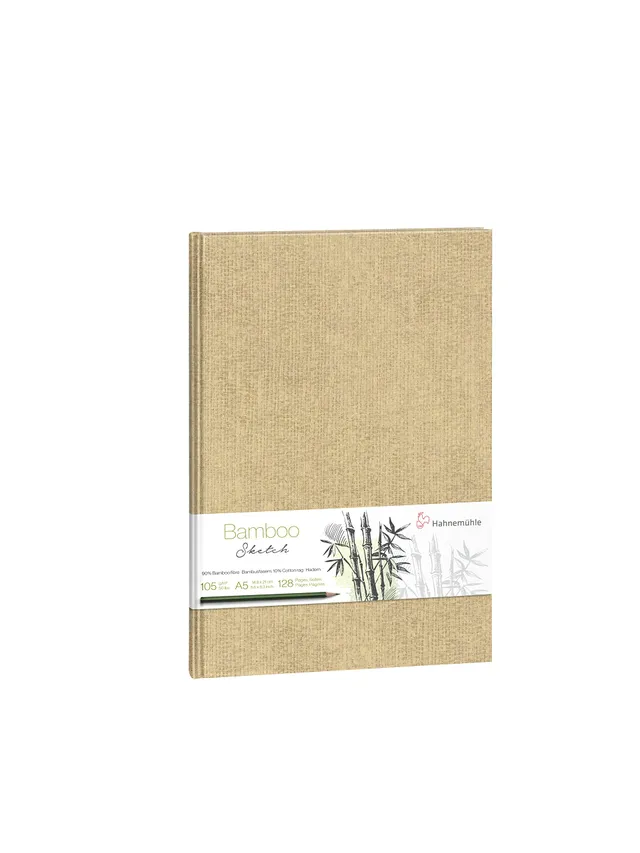 hahnem-hle-bamboo-skizzenbuch-din-a5-105-g-m-64-blatt-naturwei image 1