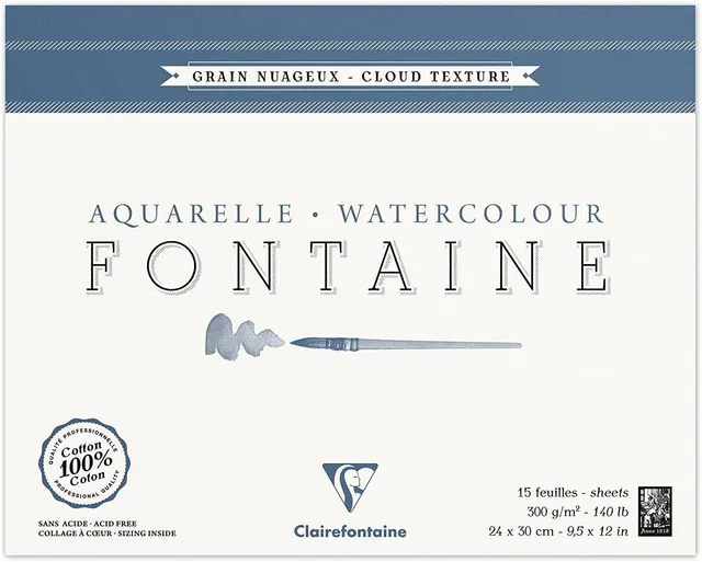 clairefontaine-fontaine-malblock-aquarellpapier-24-x-30-cm-15-blatt-300-g-torcho image 1