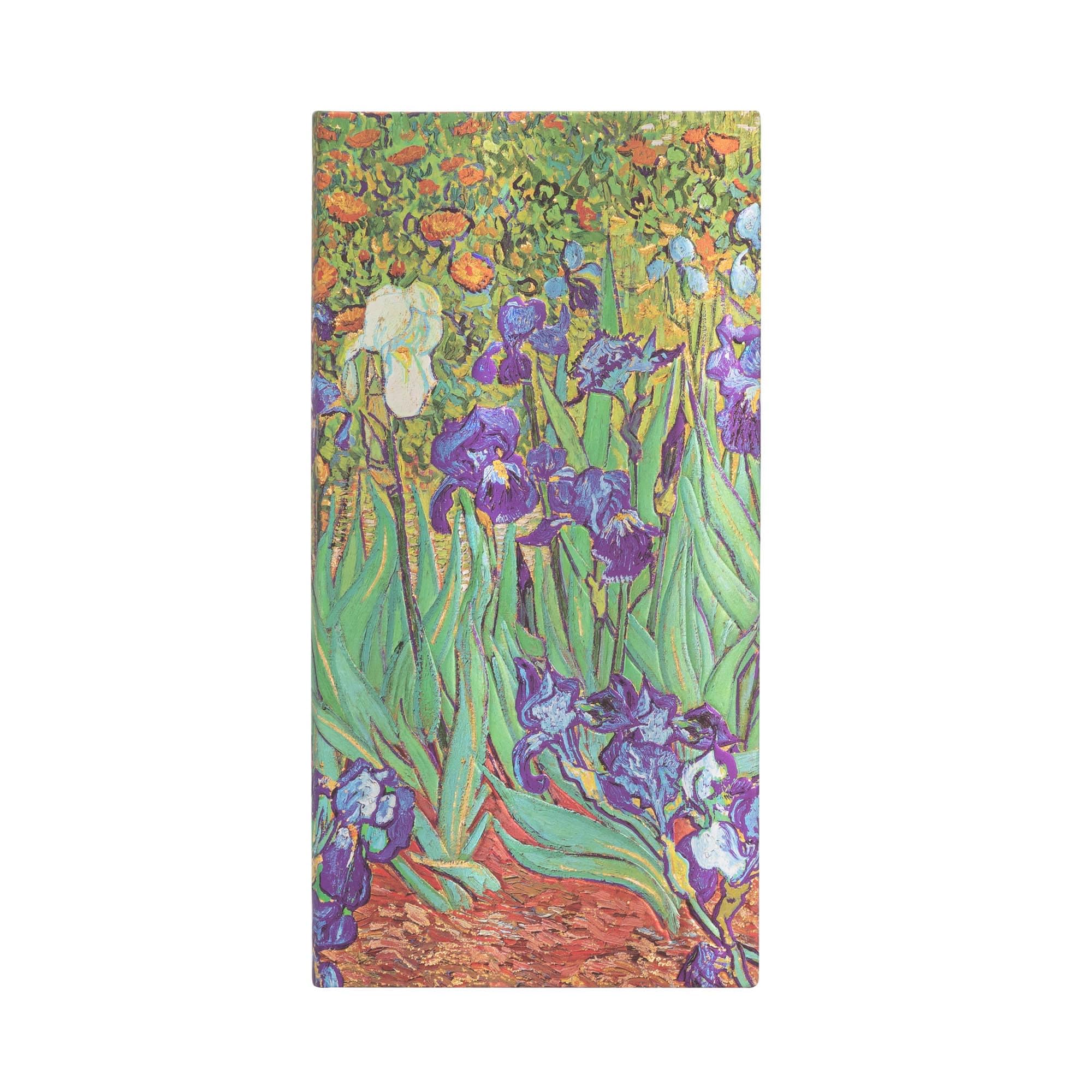 paperblanks-van-gogh-s-irises-slim-liniert-hardcover-journal-mit-gummiband image 1