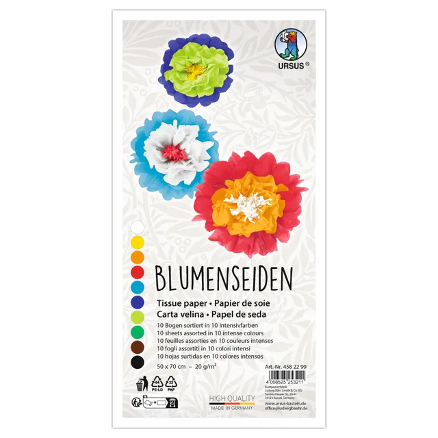 ursus-blumenseide-intensivfarben-4582299-seidenpapier-50-x-70-cm-10-bogen-20-g-m image 1