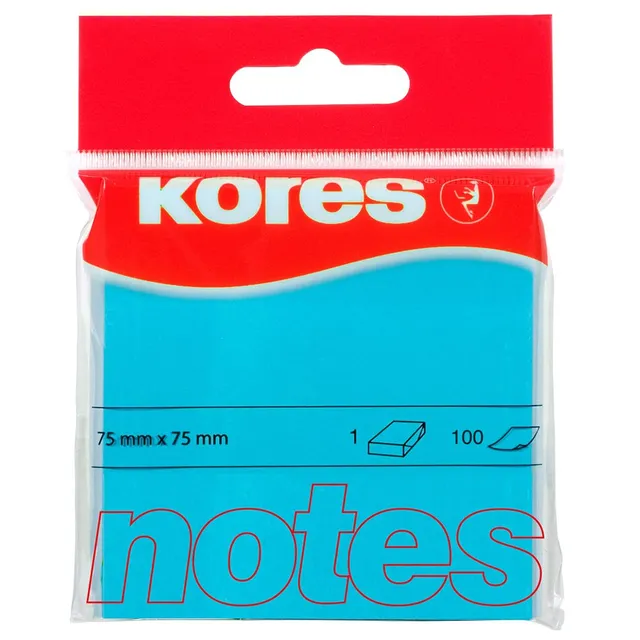 kores-haftnotizen-notes-75x75-mm-blau-100-blatt image 1