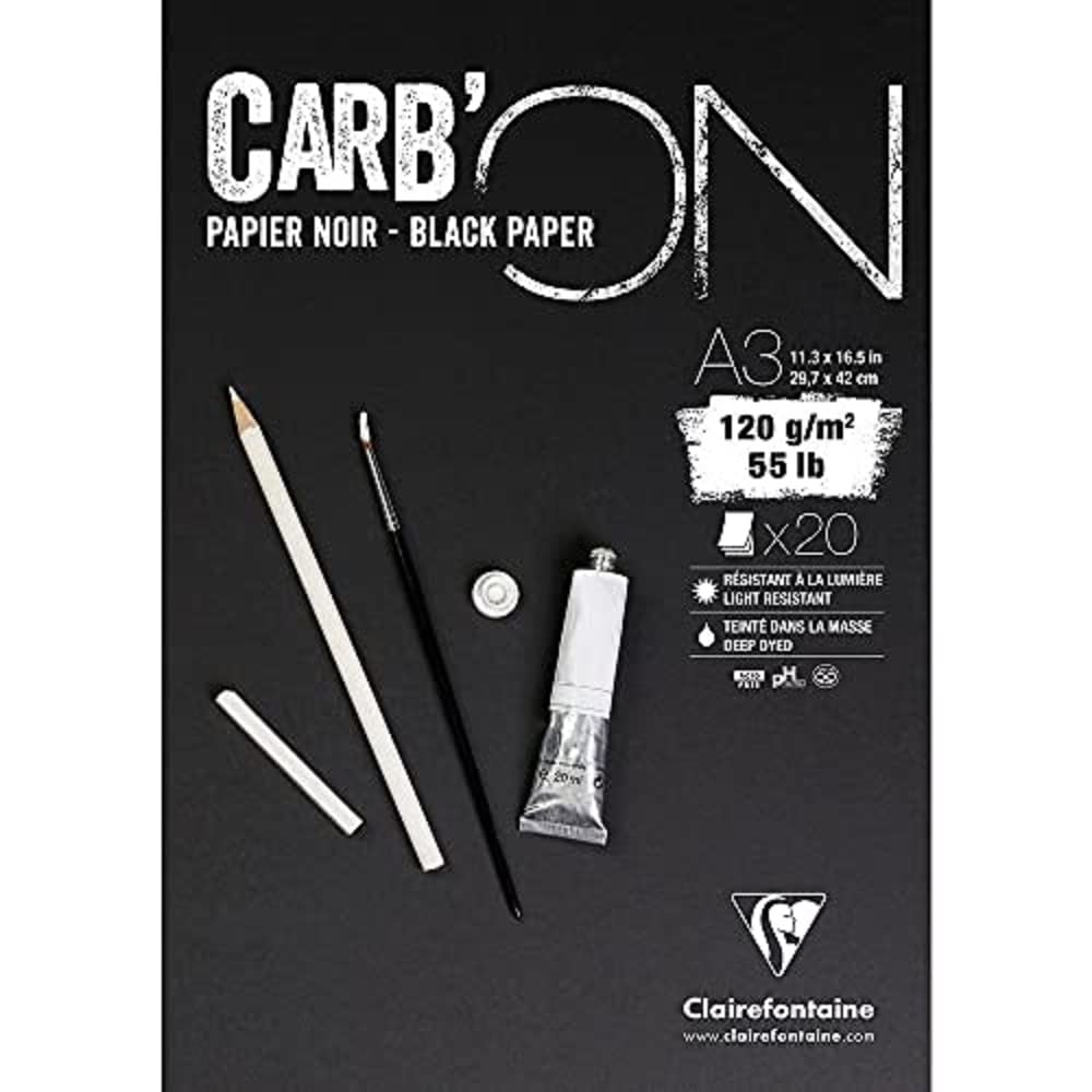 clairefontaine-975041c-zeichenblock-carb-on-din-a2-schwarz-120-g-20-blatt image 8