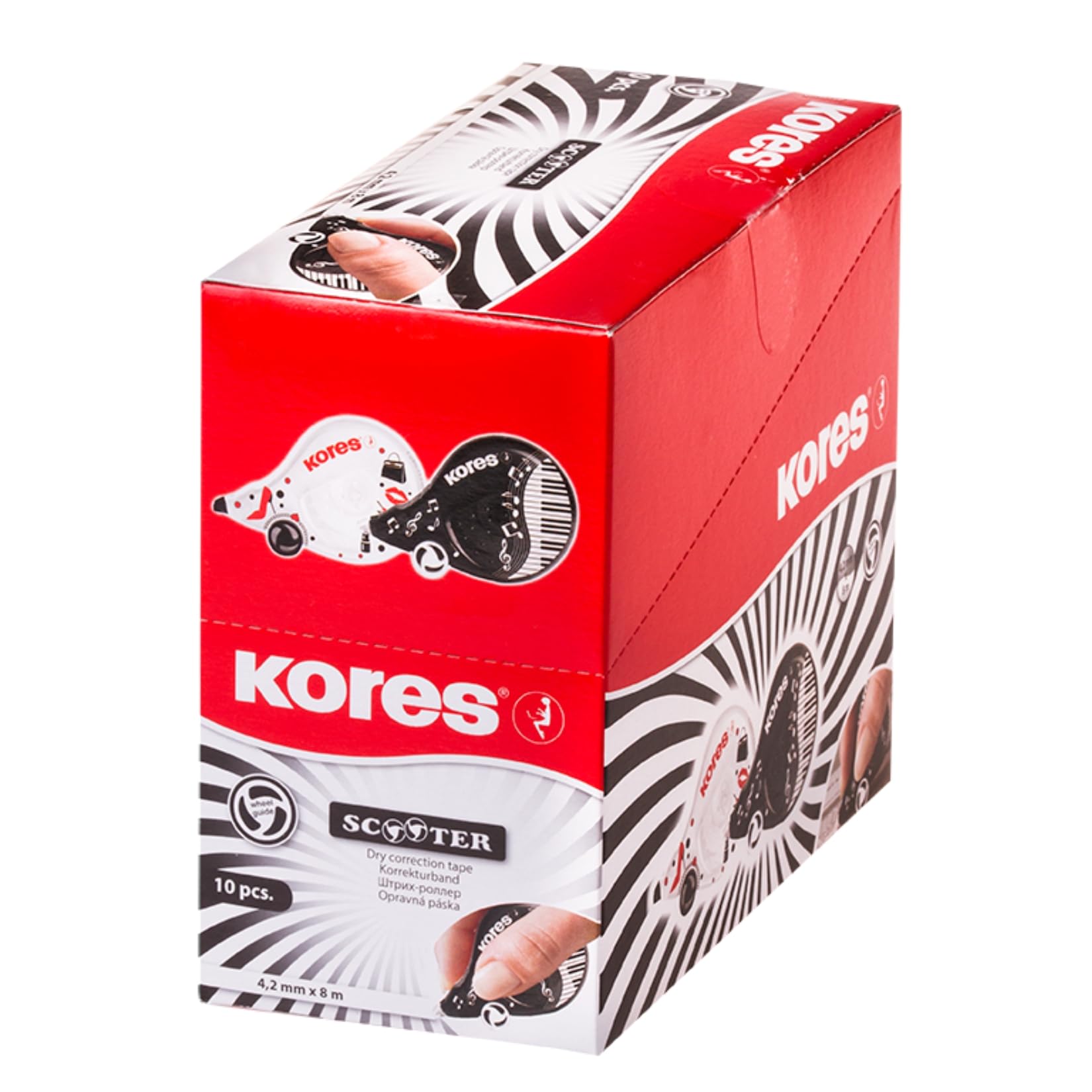 kores-kr84972-scooter-korrekturroller-8-m-x-4-2-mm-schwarz-wei-einweg image 5