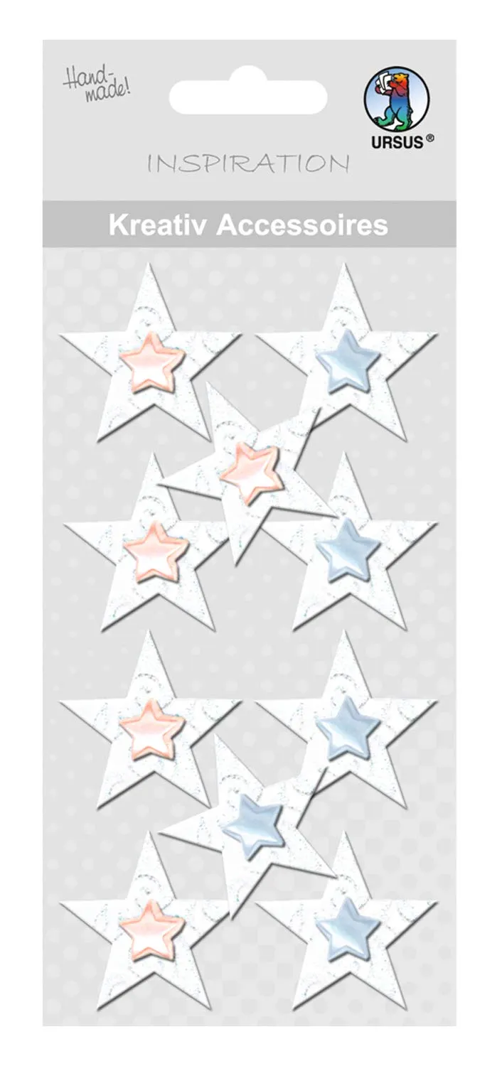 ursus-56400075-kreativ-accessoires-sterne-papier-sticker-pastell image 1