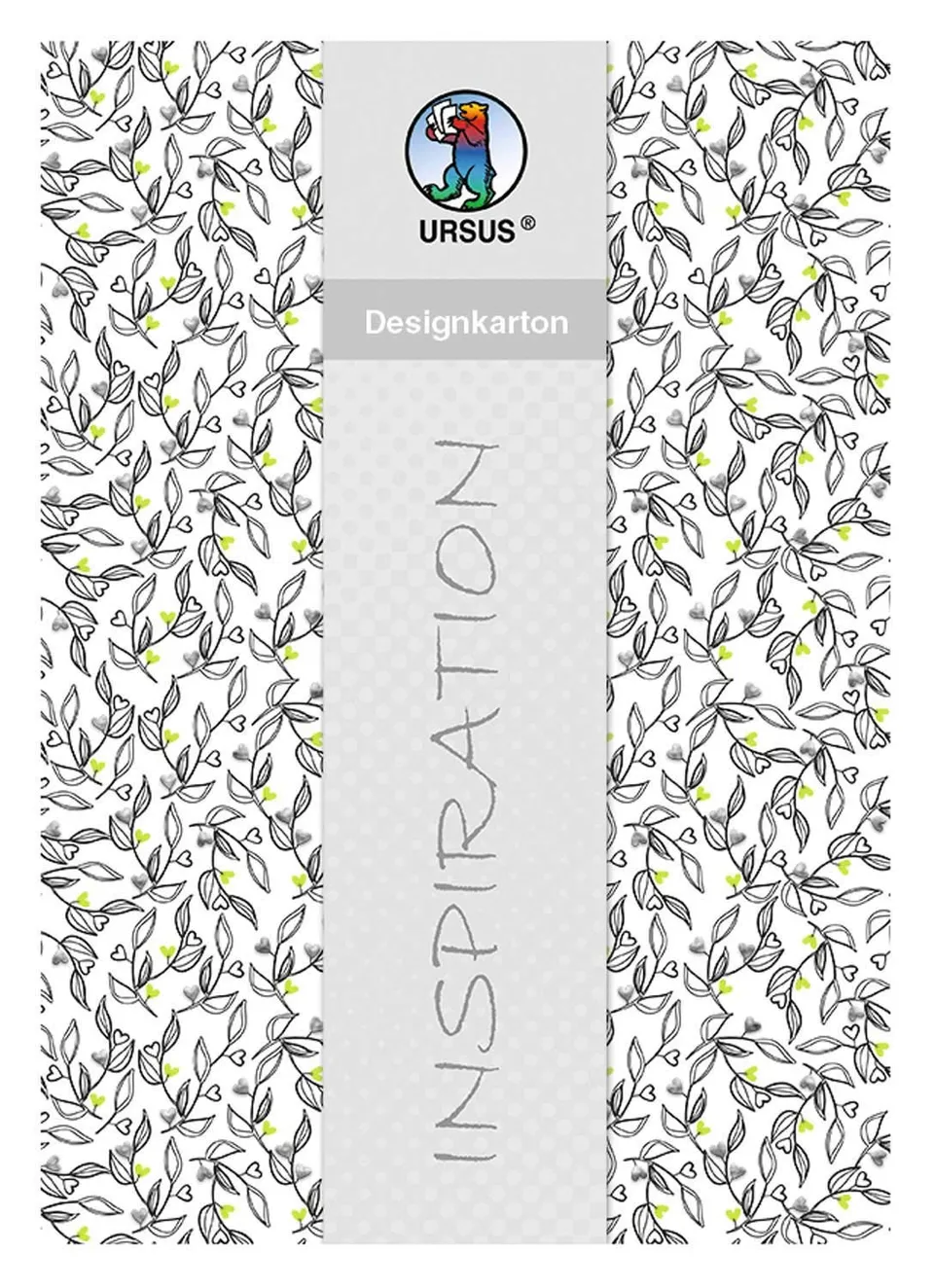 ursus-designkarton-hochzeit-wei-din-a4-200-g-qm-25-blatt-silber-folienveredelt-b image 1