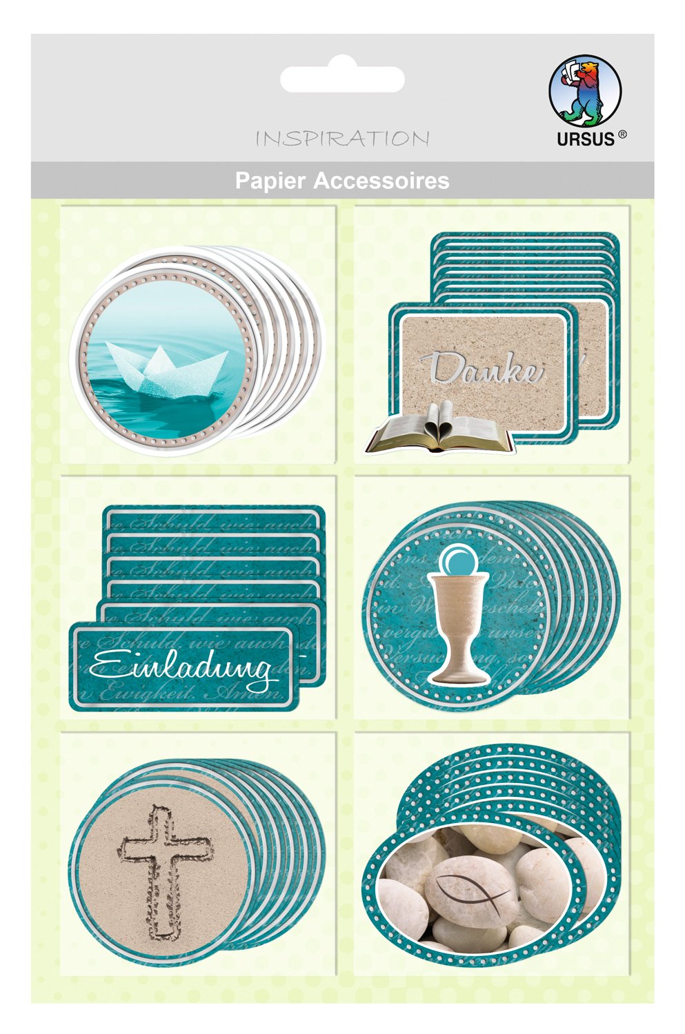ursus-56500067-papier-accessoires-prayer-sticker-christliche-symbole-36-st-ck-in image 1