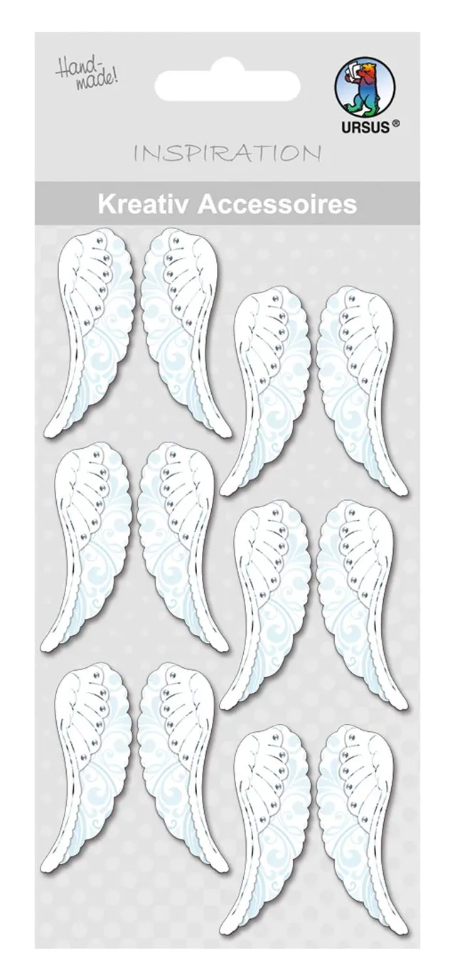 ursus-564000293-kreativ-accessoires-fl-gel-silber-6-st-ck-selbstklebend image 1