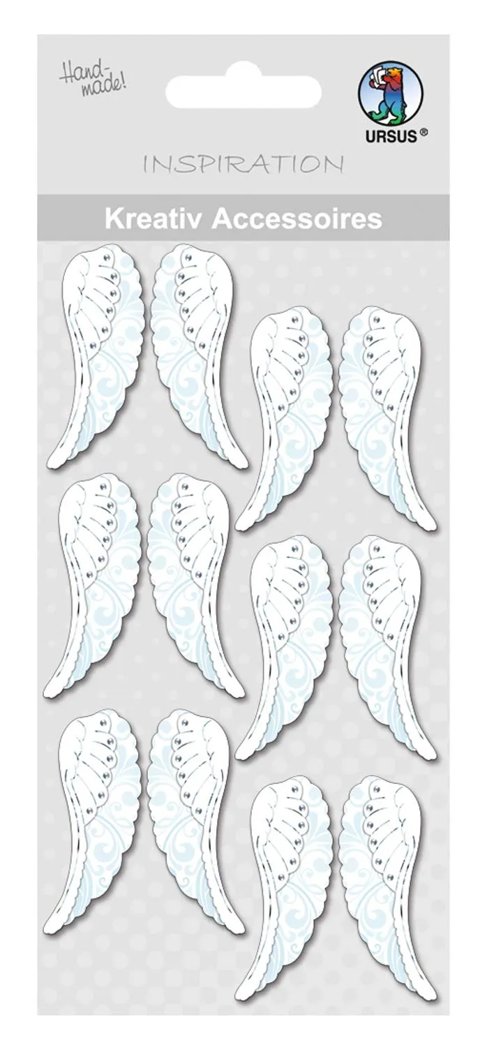 ursus-564000293-kreativ-accessoires-fl-gel-silber-6-st-ck-selbstklebend image 1