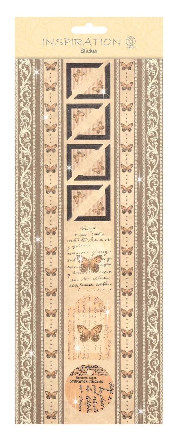 ursus-59700002-flat-sticker-borders-beige-mit-glitter-selbstklebend image 1