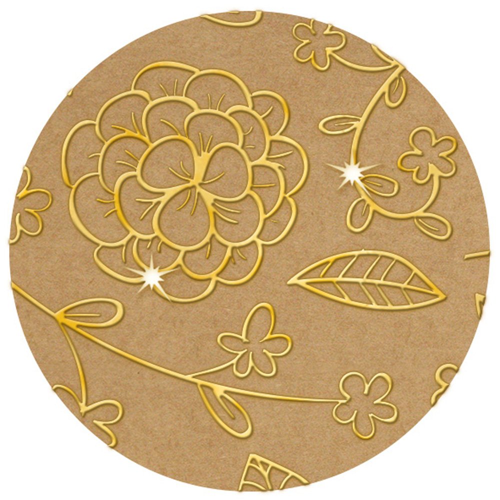 ursus-62384601f-selection-designkarton-blumen-gold-din-a4-250-g-qm-25-blatt image 3
