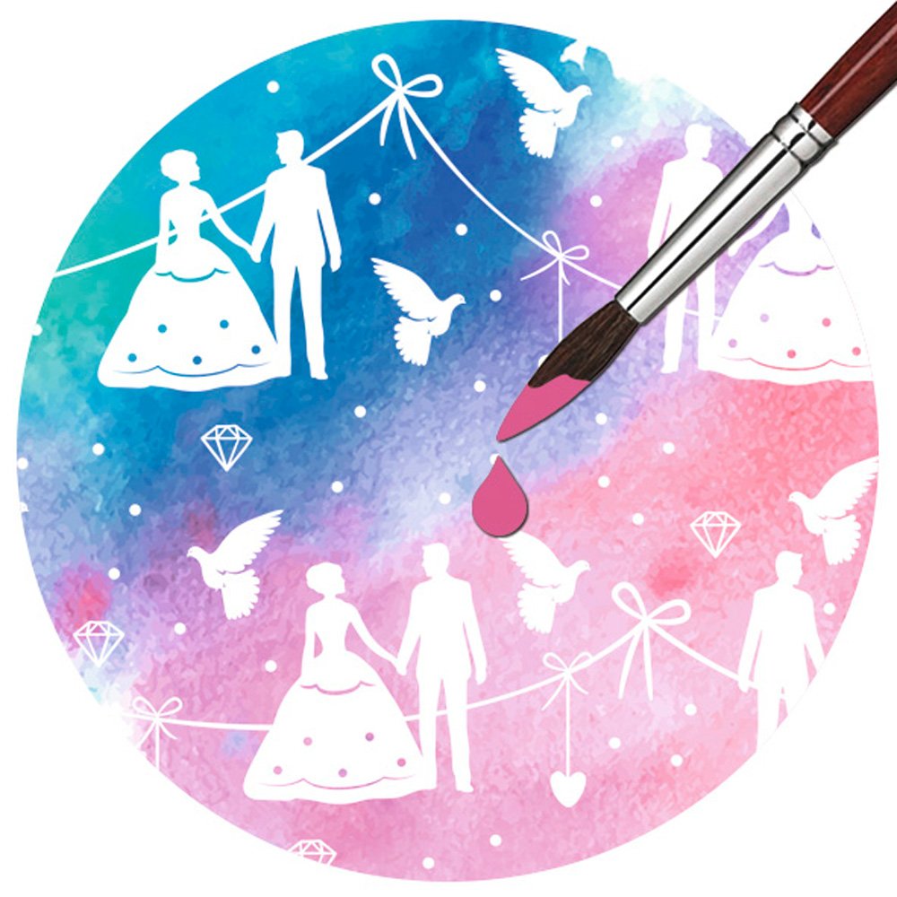 ursus-zauberpapier-hochzeit-din-a4-250-g-qm-10-blatt-mit-uv-relieflack image 2