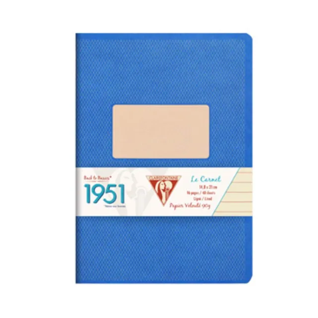 clairefontaine-1951-back-to-basics-heft-din-a5-liniert-48-blatt-blau image 1