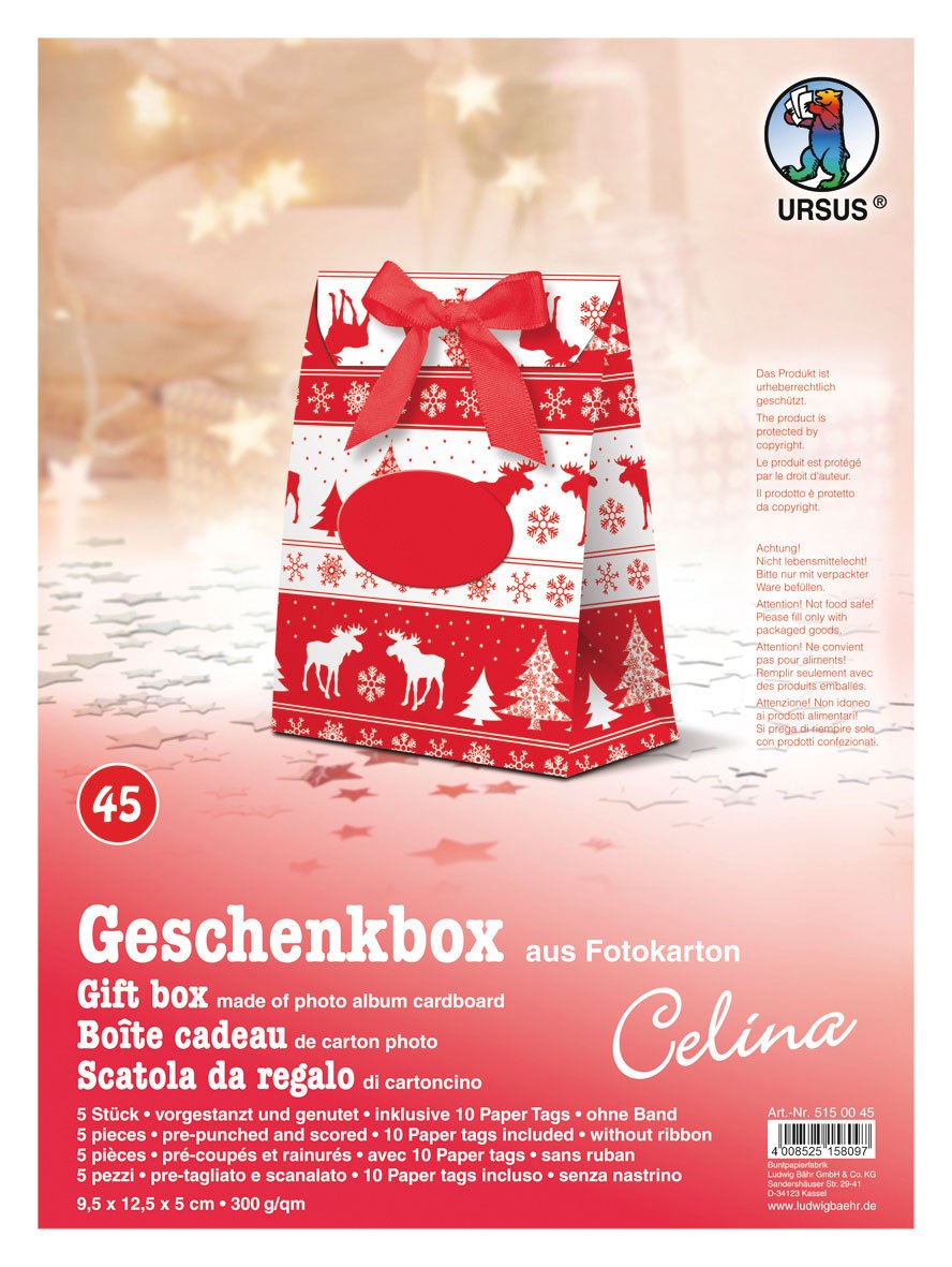ursus-geschenkbox-celina-schneestern-rot-5-boxen-aus-fotokarton-300-g-qm-mit-pap image 5