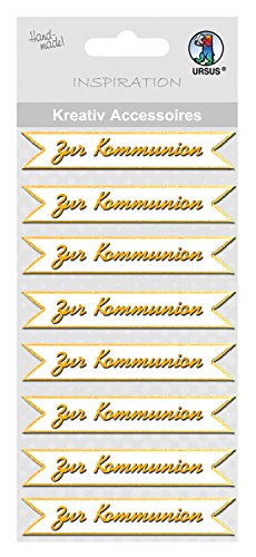 ursus-564000148-kreativ-accessoires-zur-kommunion-gold-8-st-ck-selbstklebend image 2