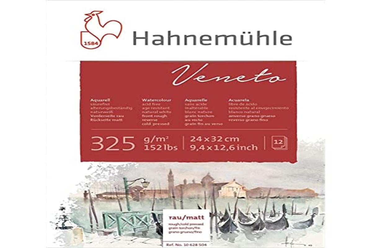 hahnem-hle-veneto-block-325-g-m-24-x-32-cm-12-blatt-aquarellpapier image 1