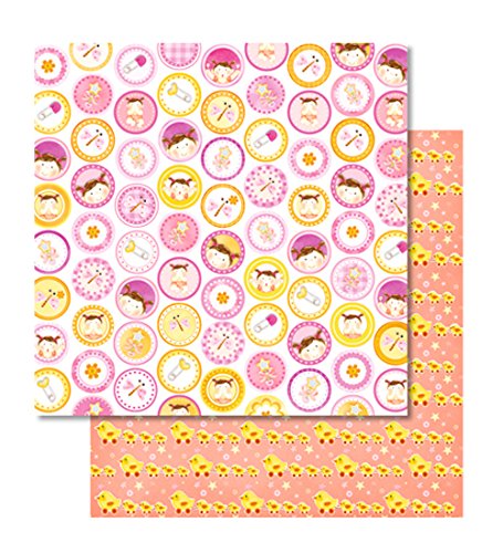 ursus-703000102-premium-glitter-scrapbook-paper-baby-girl-30-5-x-30-5-cm-5-blatt image 4