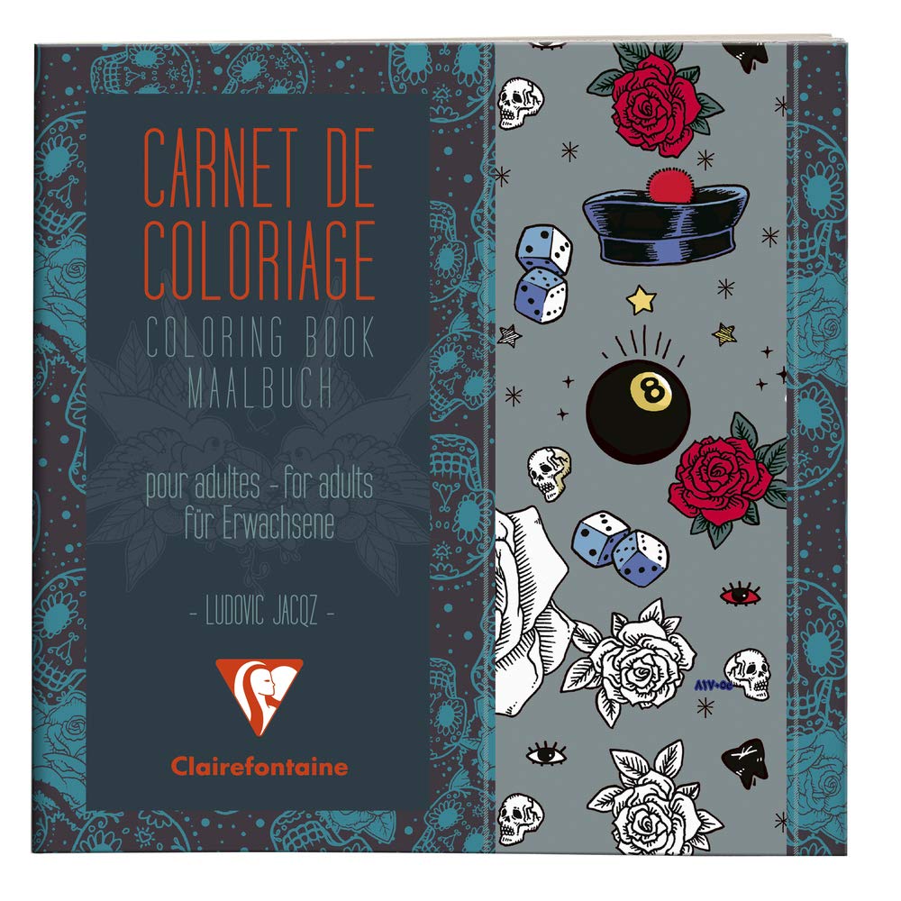 clairefontaine-malbuch-f-r-erwachsene-tattoo-20x20-cm-36-bilder image 1