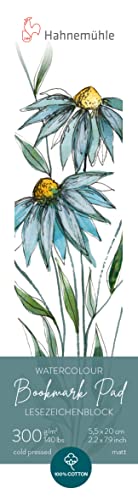 hahnem-hle-watercolour-bookmark-pad-5-5-x-20-cm-300-g-m-15-lesezeichen-100-baumw image 6