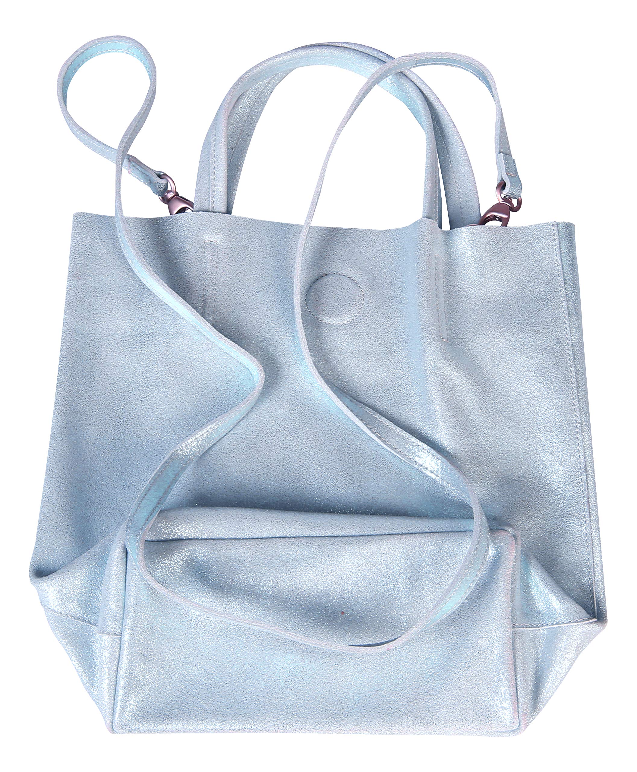 clairefontaine-tasche-plume-rund-aus-lammwildleder-perlmutt-effekt-hellblau-25x1 image 4