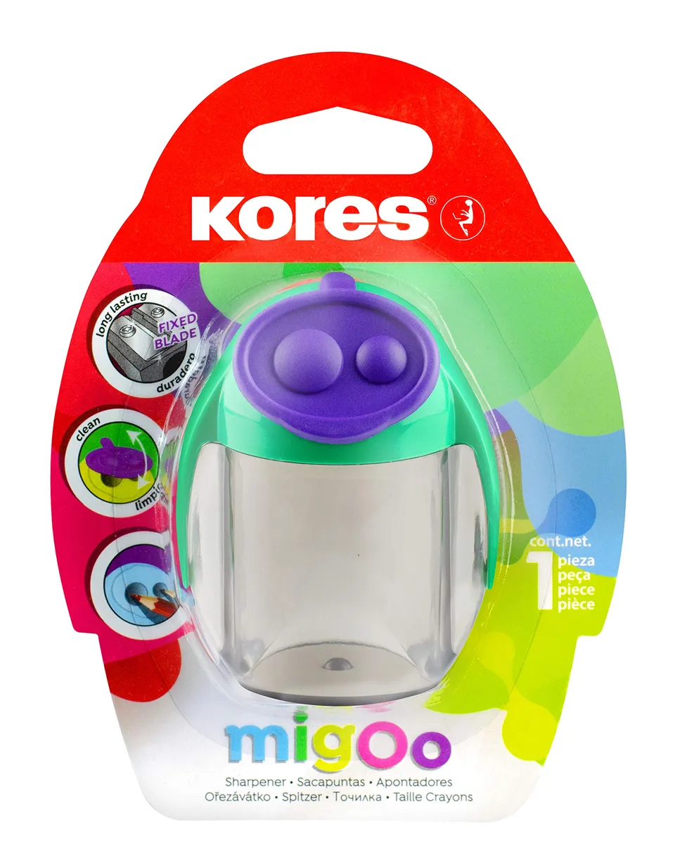 kores-migoo-doppelloch-spitzer-mit-beh-lter-sortierte-farben image 1