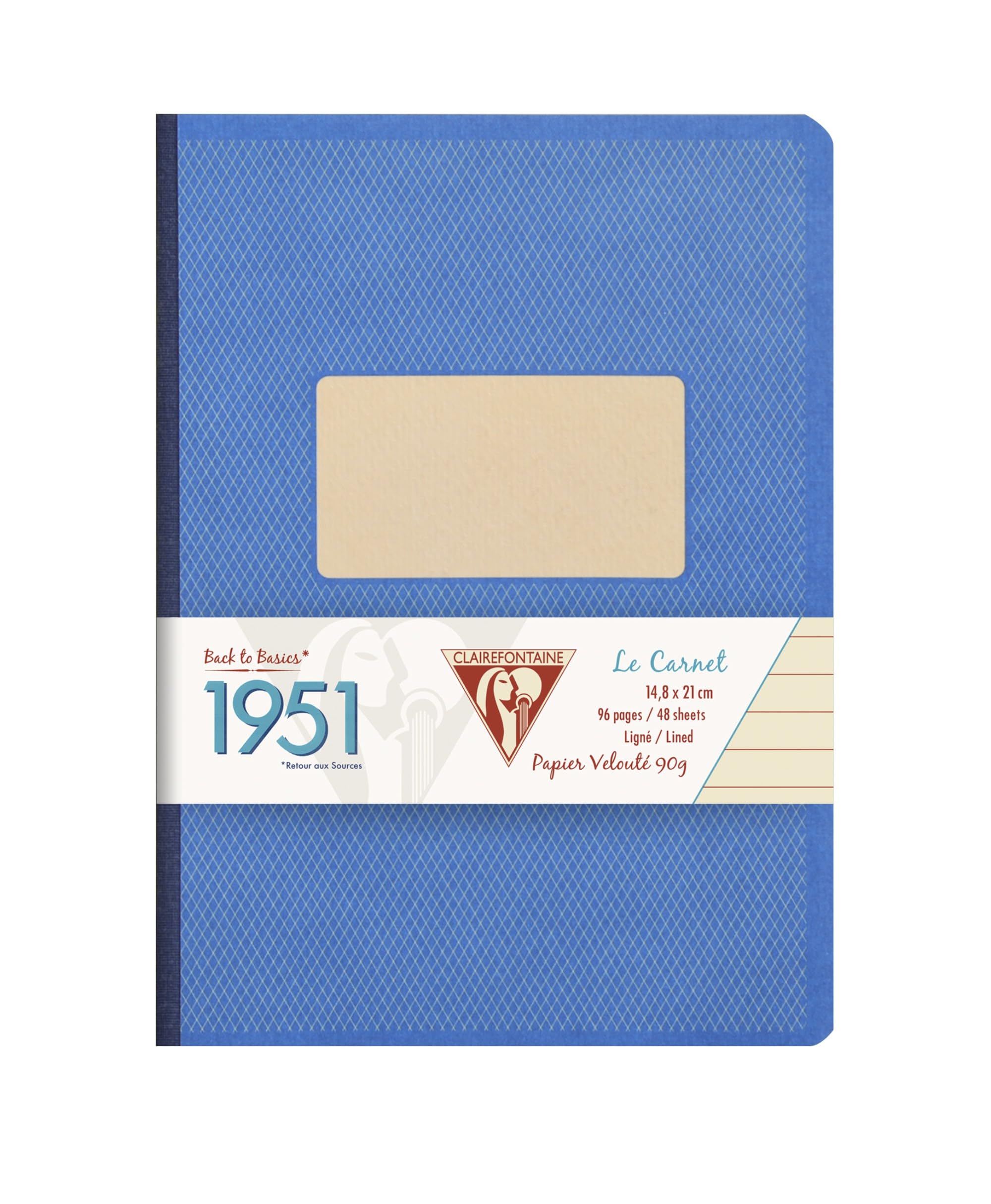 clairefontaine-195946c-kladde-1951-back-to-basics-a5-liniert-96-blatt-blau image 1