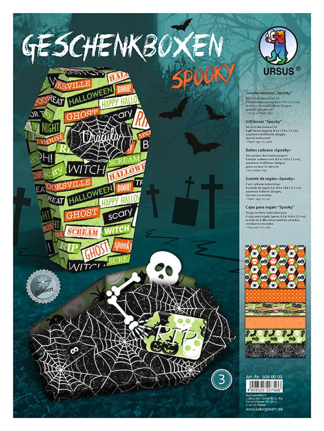 ursus-5060003-geschenkbox-spooky-6-boxen-aus-fotokarton-300-g-qm-mit-12-paper-ta image 1