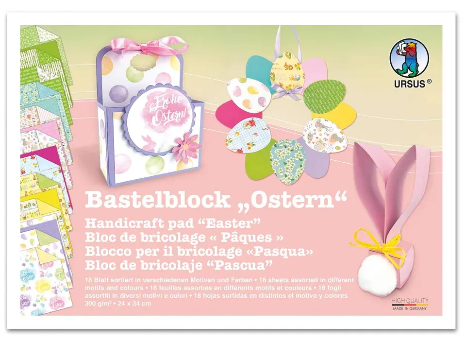 ursus-12940099-bastelblock-ostern-24-x-34-cm-18-blatt-300-g-qm image 1