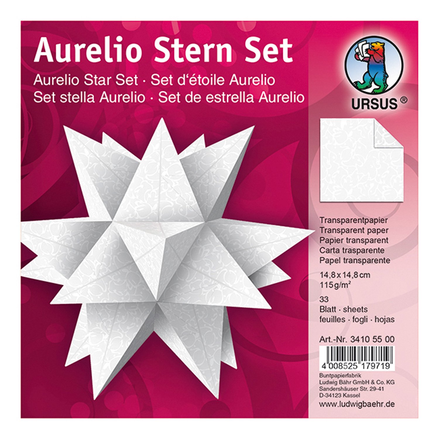 ursus-34105500-faltbl-tter-aurelio-stern-white-line-orient-33-blatt-14-8-x-14-8- image 1
