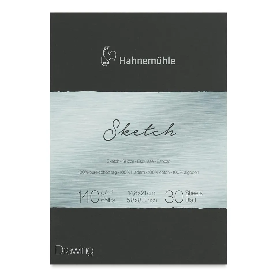 hahnem-hle-the-collection-sketch-skizzenblock-din-a5-100-baumwolle-140-g-m-30-bl image 1