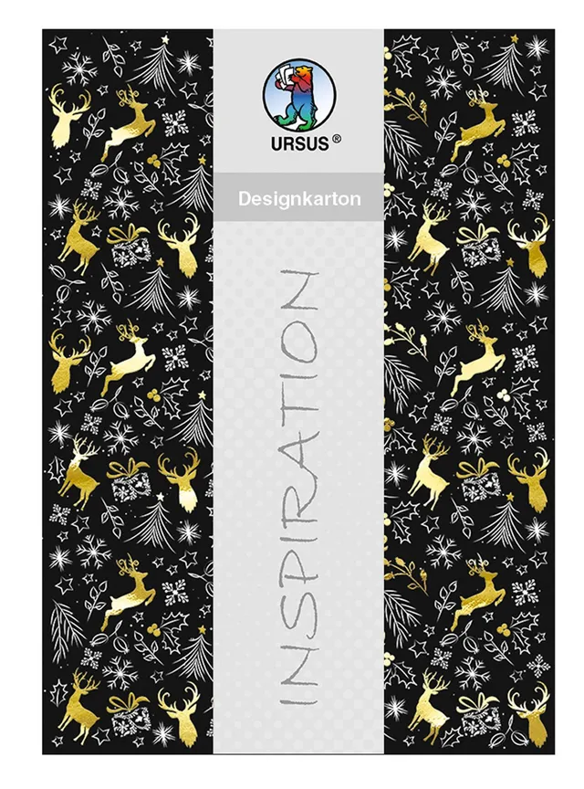 ursus-62404603f-designkarton-christmas-celebration-rentier-din-a4-25-blatt-200-g image 1