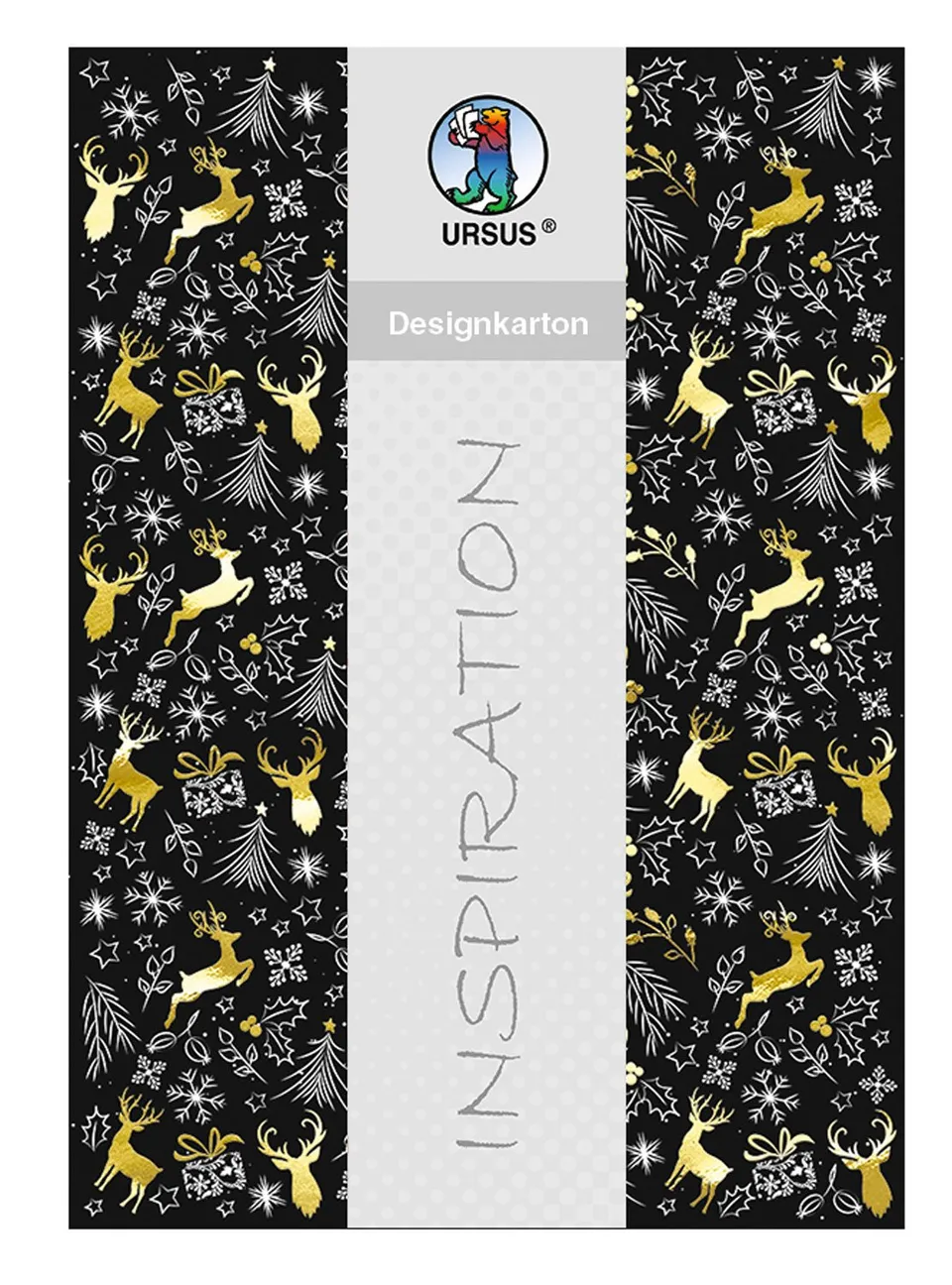 ursus-62404603f-designkarton-christmas-celebration-rentier-din-a4-25-blatt-200-g image 1