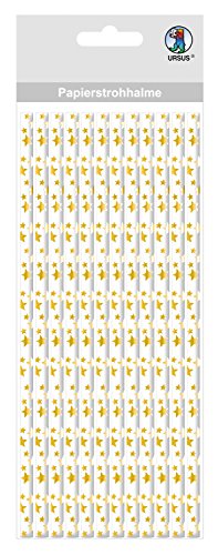 ursus-papierstrohhalme-sterne-56850011-gold-s-24-st-ck-19-5-cm image 5