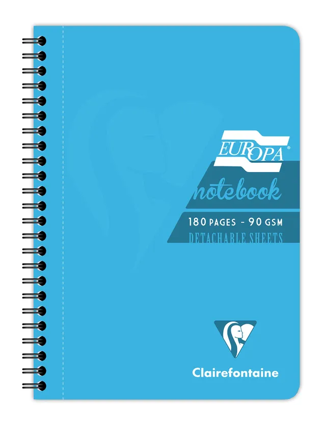 clairefontaine-europa-5812z-spiralheft-din-a5-liniert-mit-rand-90-blatt-t-rkis-g image 1