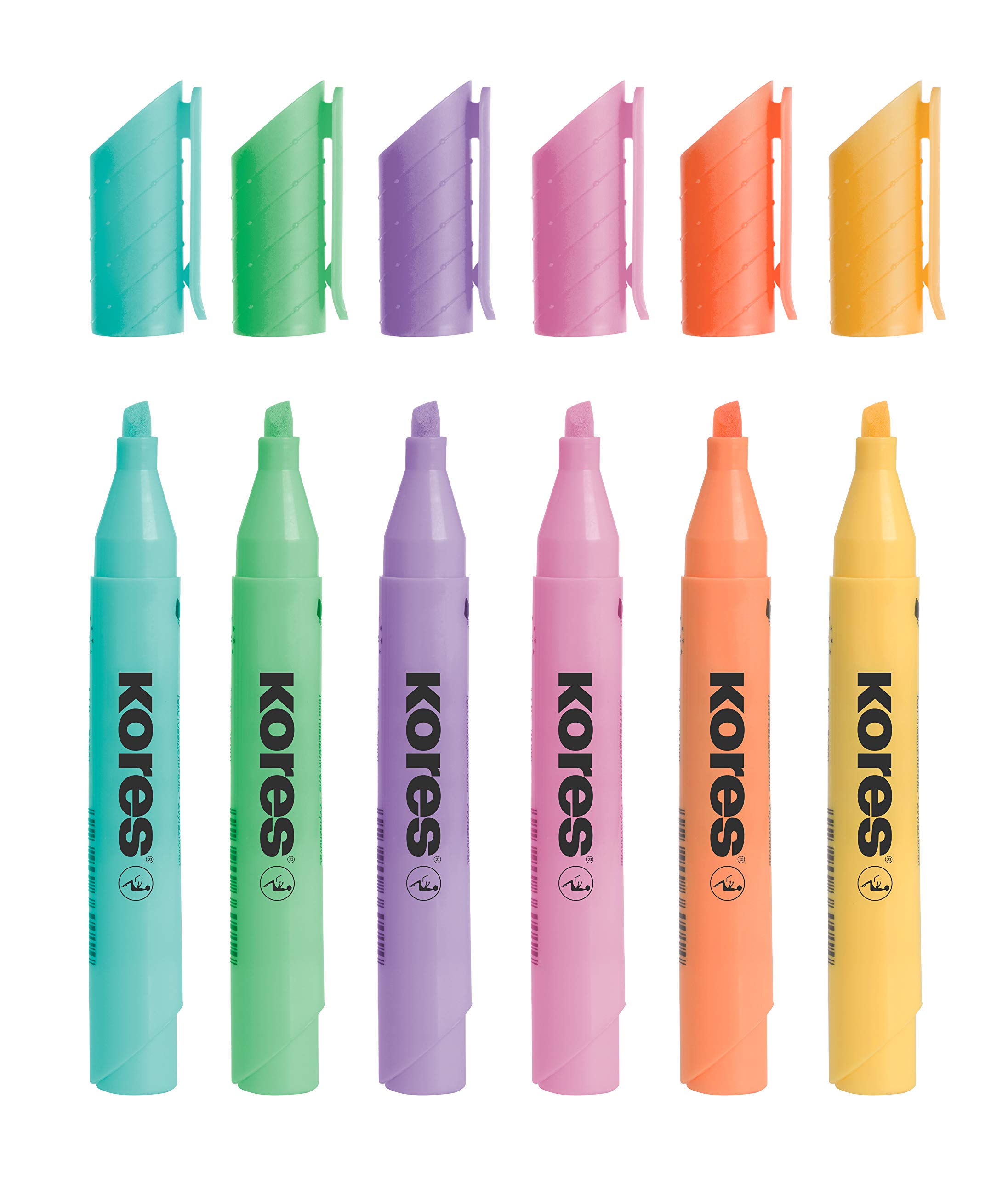kores-highliner-plus-textmarker-keilspitze-6er-pastell-glitterglue image 2