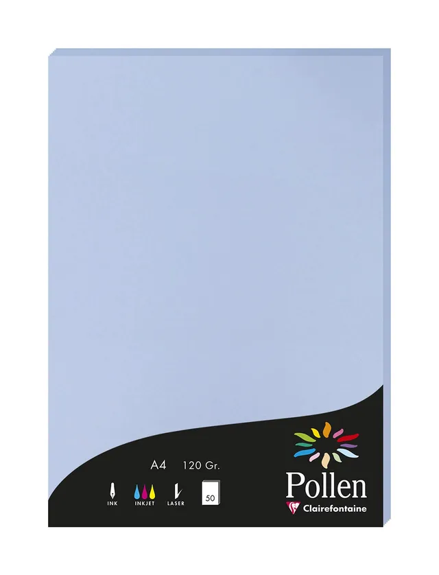 clairefontaine-pollen-karte-din-a4-120g-lavendelblau-50-blatt image 1