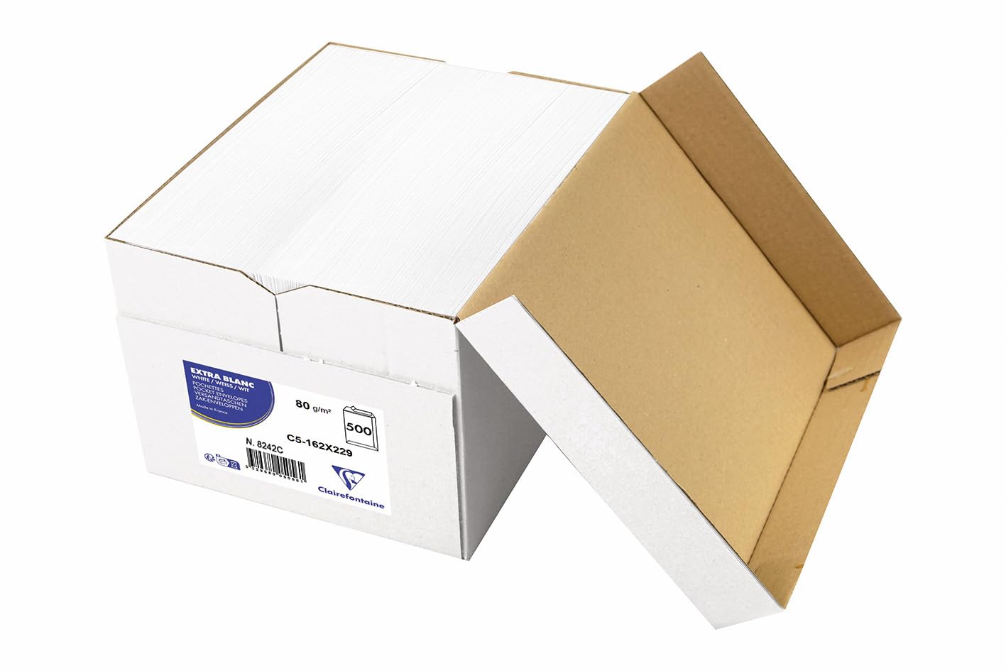clairefontaine-8242c-500-versandtaschen-c5-162x229-mm-120g-wei-selbstklebend-ohn image 2