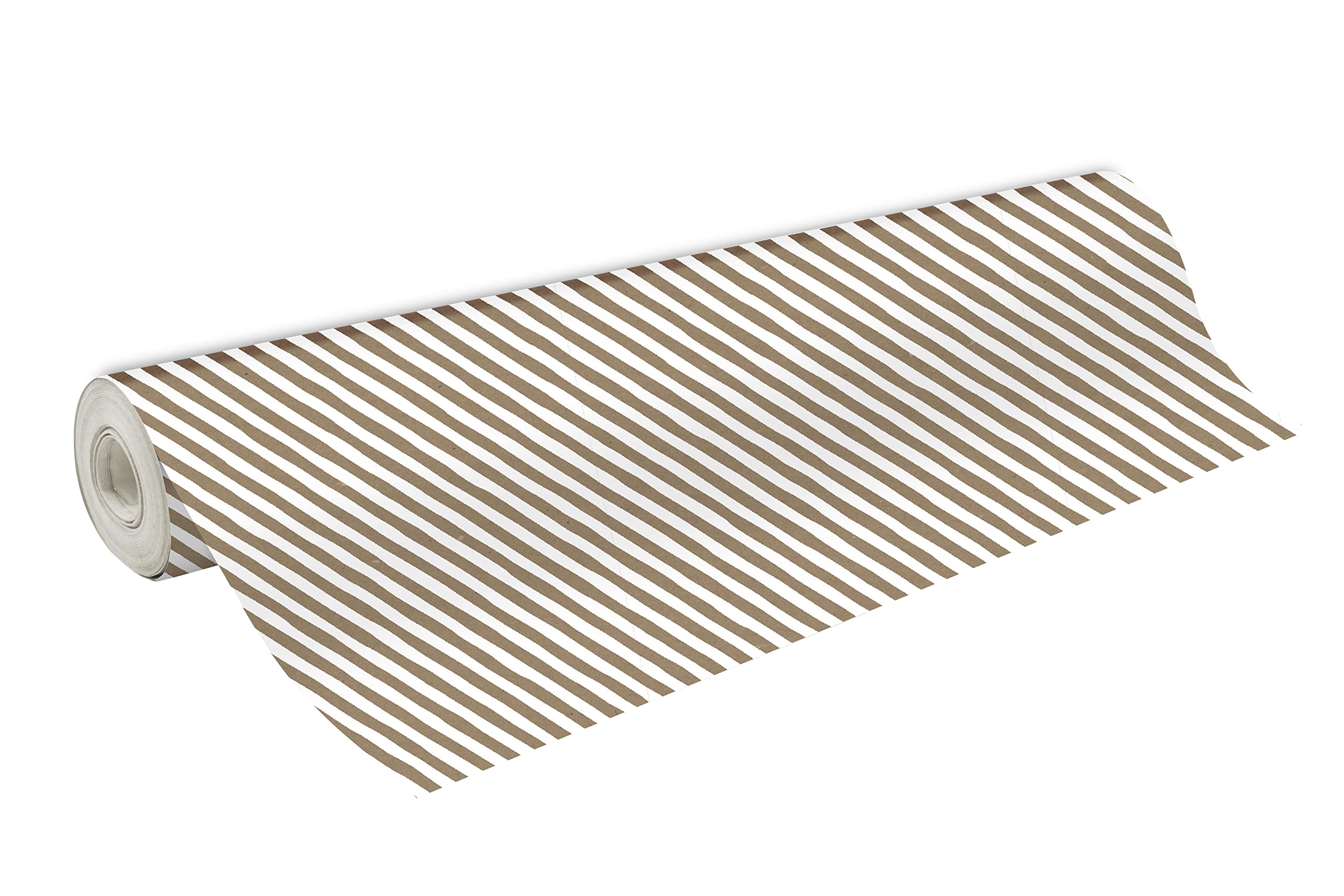 clairefontaine-geschenkpapier-rolle-kraftnatur-50-m-x-70-cm-70-g-streifen-wei image 1