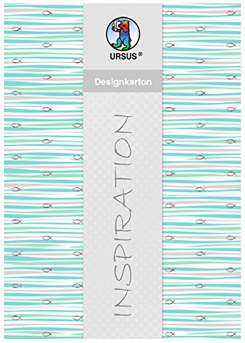 ursus-designkarton-jesus-aqua-streifen-din-a4-200-g-qm-5-blatt-silberveredelt image 6