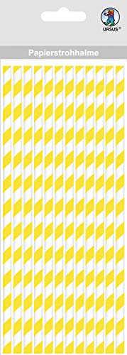 ursus-56770001-papierstrohhalme-mit-streifen-gelb-gr-e-l-19-5-cm-12-st-ck image 2