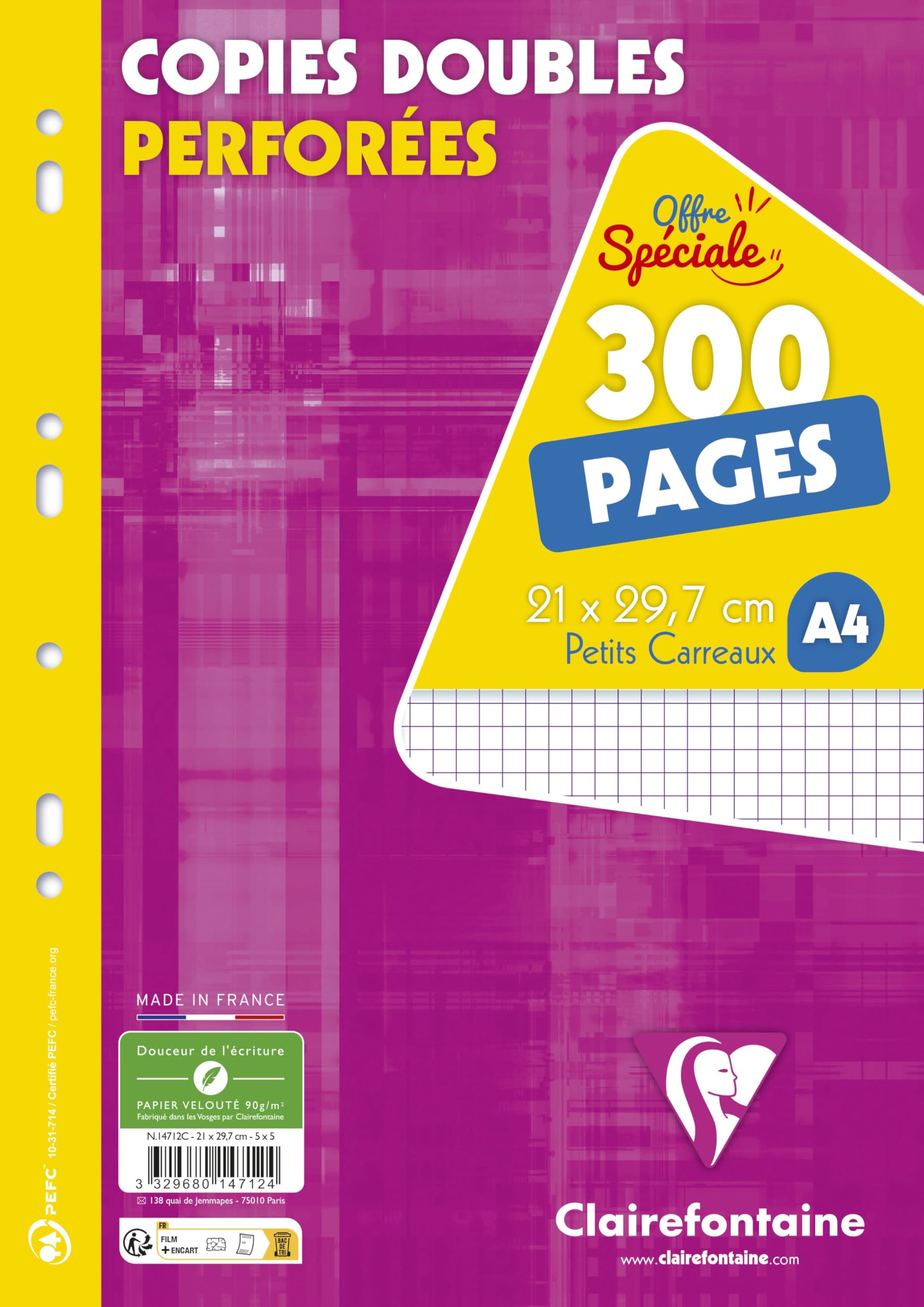 clairefontaine-4711c-kanzleib-gen-a4-sey-s-90g-9-fach-gelocht-100-blatt image 5