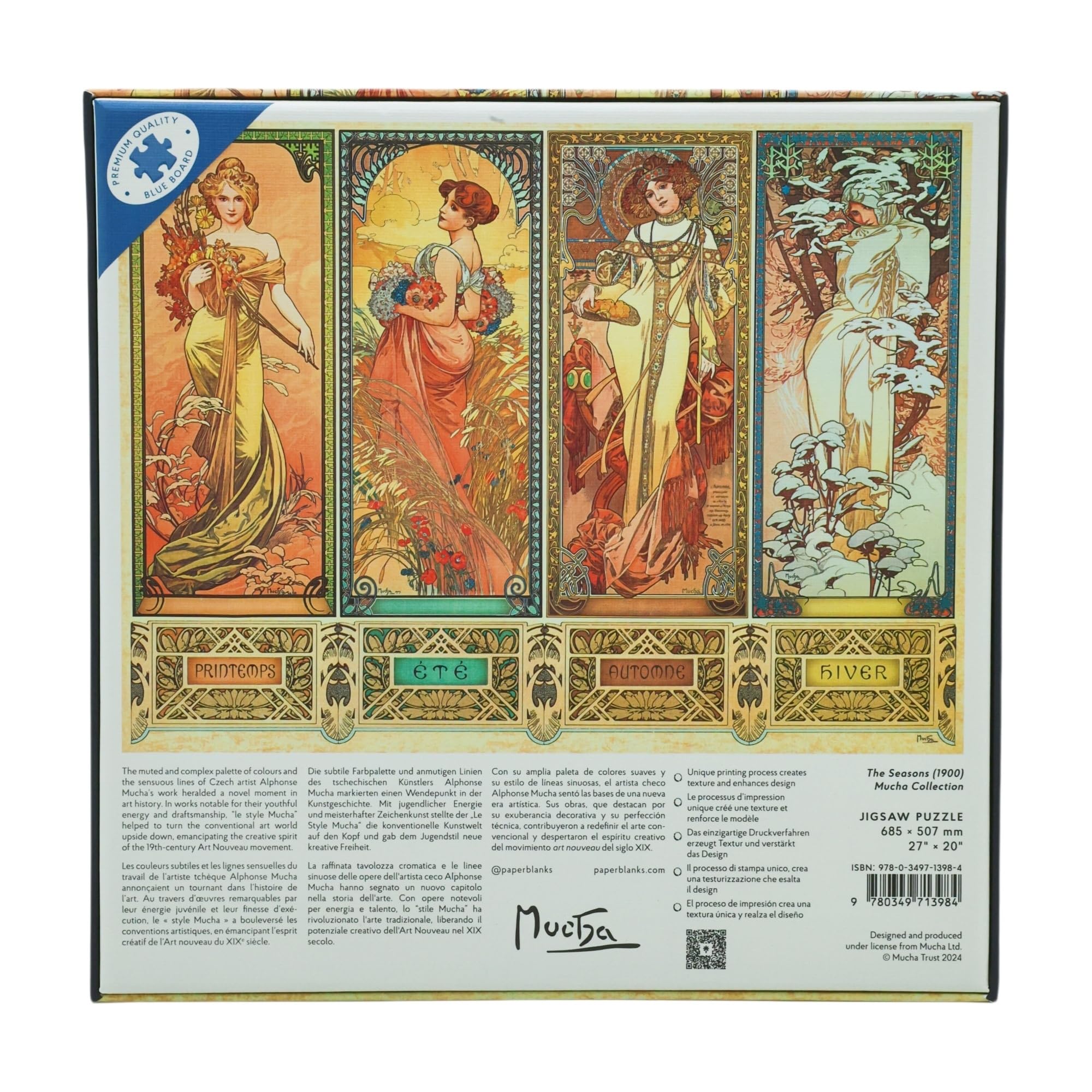 paperblanks-mucha-kollektion-die-jahreszeiten-1900-puzzle-1-000-teile image 2
