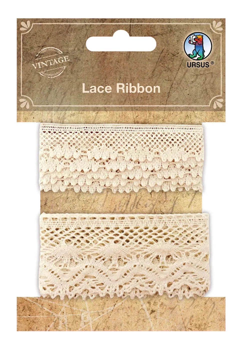 ursus-40570003-lace-ribbon-spitzenb-nder-2-stoffb-nder-creme-1-5-cm-und-3-8-cm-x image 1