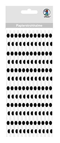 ursus-56750032-papierstrohhalme-punkte-schwarz-s-24-st-ck image 2