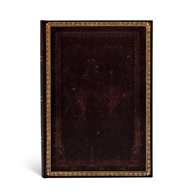paperblanks-pb3519-0-notizbuch-midi-liniert-180x130mm-black-moroccan-old-leather image 1