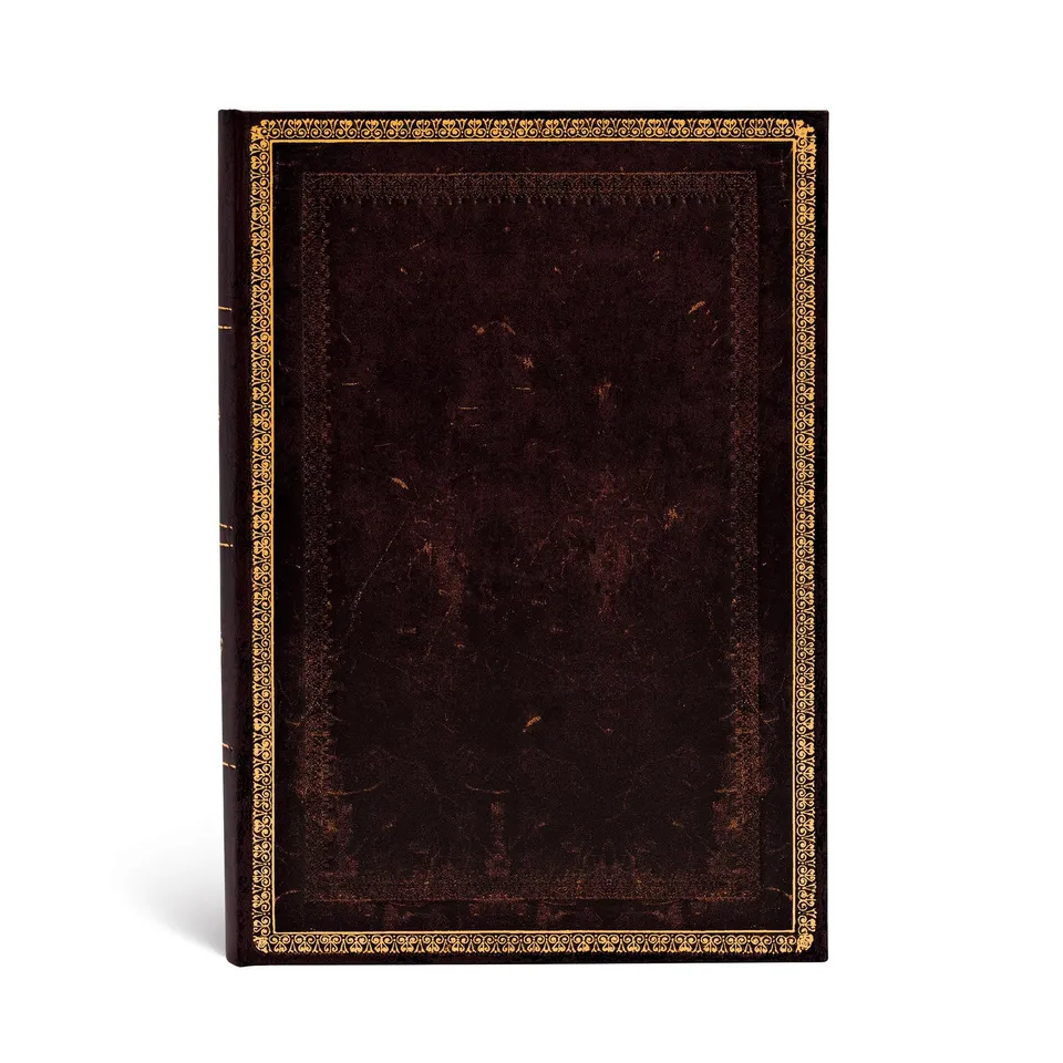 paperblanks-pb3519-0-notizbuch-midi-liniert-180x130mm-black-moroccan-old-leather image 1