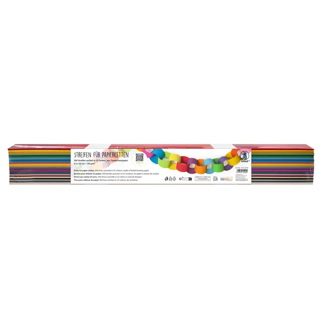 ursus-5731-00-99-streifen-f-r-papierketten-4-5x65-cm-130-g-m-500-streifen-25-far image 1