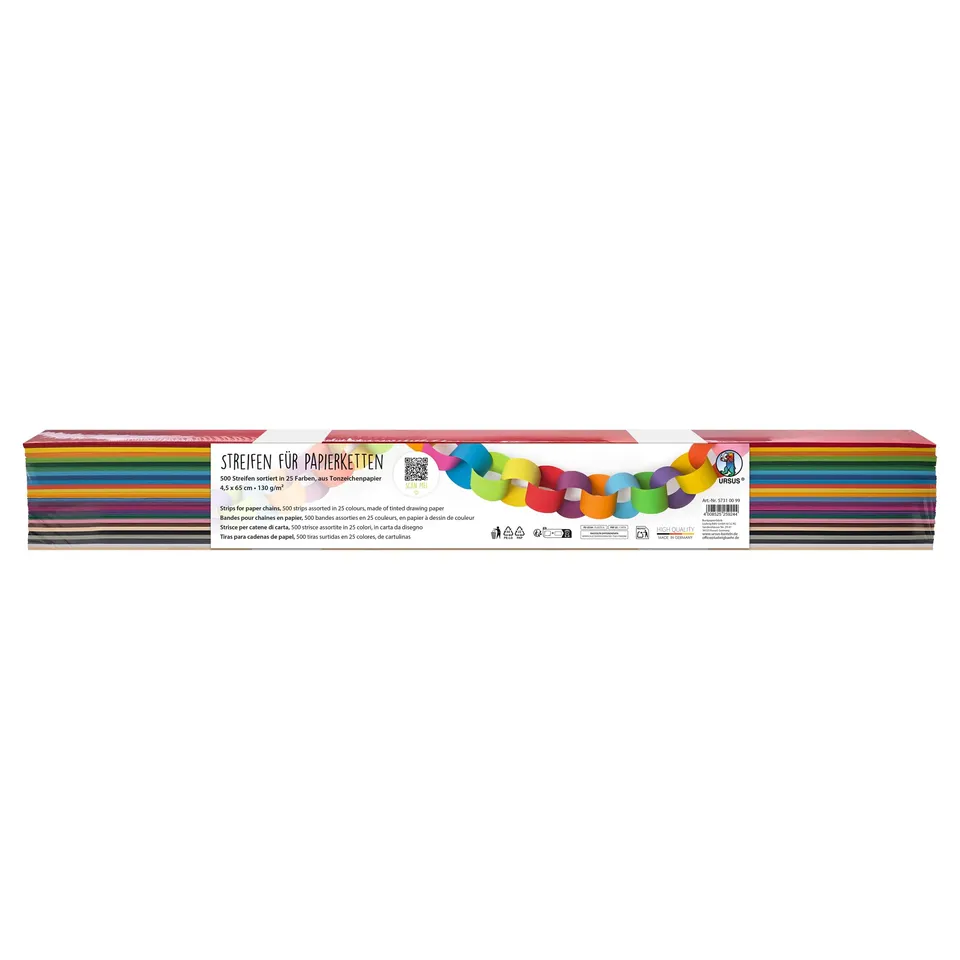 ursus-5731-00-99-streifen-f-r-papierketten-4-5x65-cm-130-g-m-500-streifen-25-far image 1