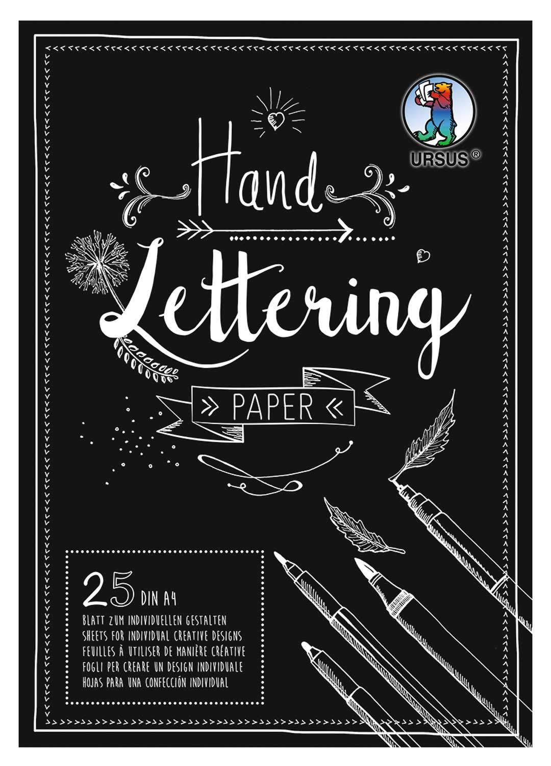 ursus-24924690-handlettering-paper-tonkarton-schwarz-din-a4-210-g-qm-25-blatt image 1